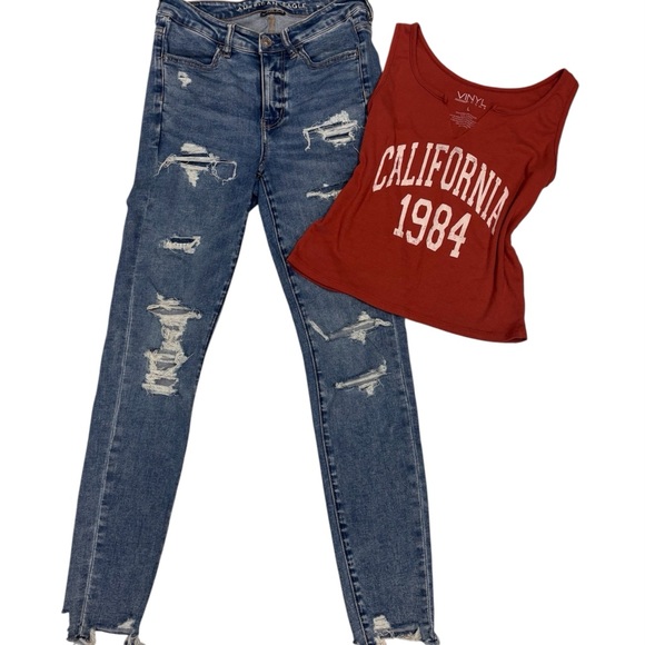 Other - American eagle Women's Blue Distressed Jeans